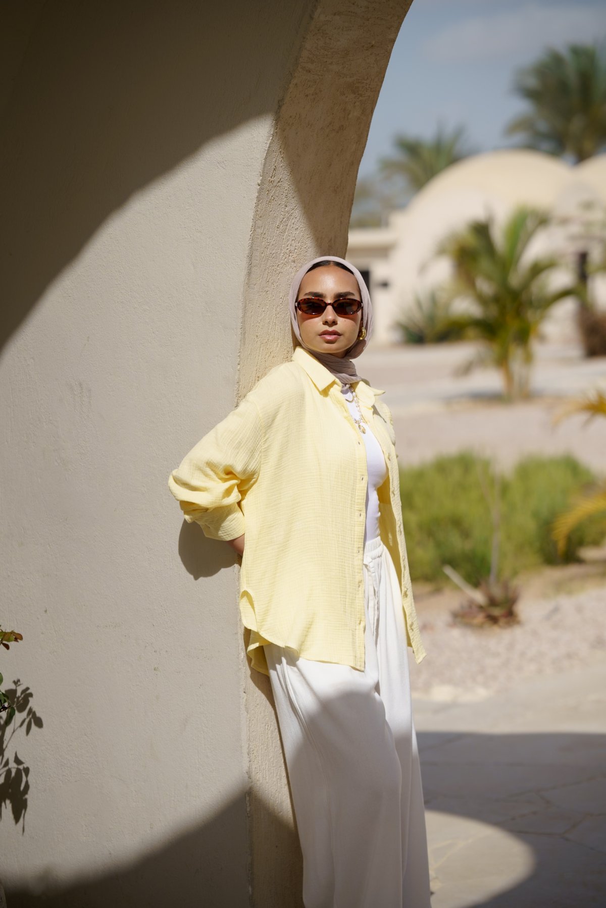 Cotton comfy shirt -  butter yellow