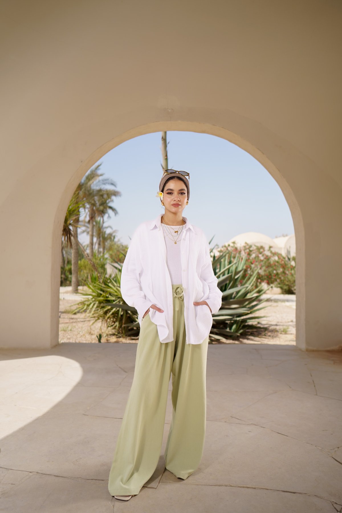 Cotton comfy shirt - off white