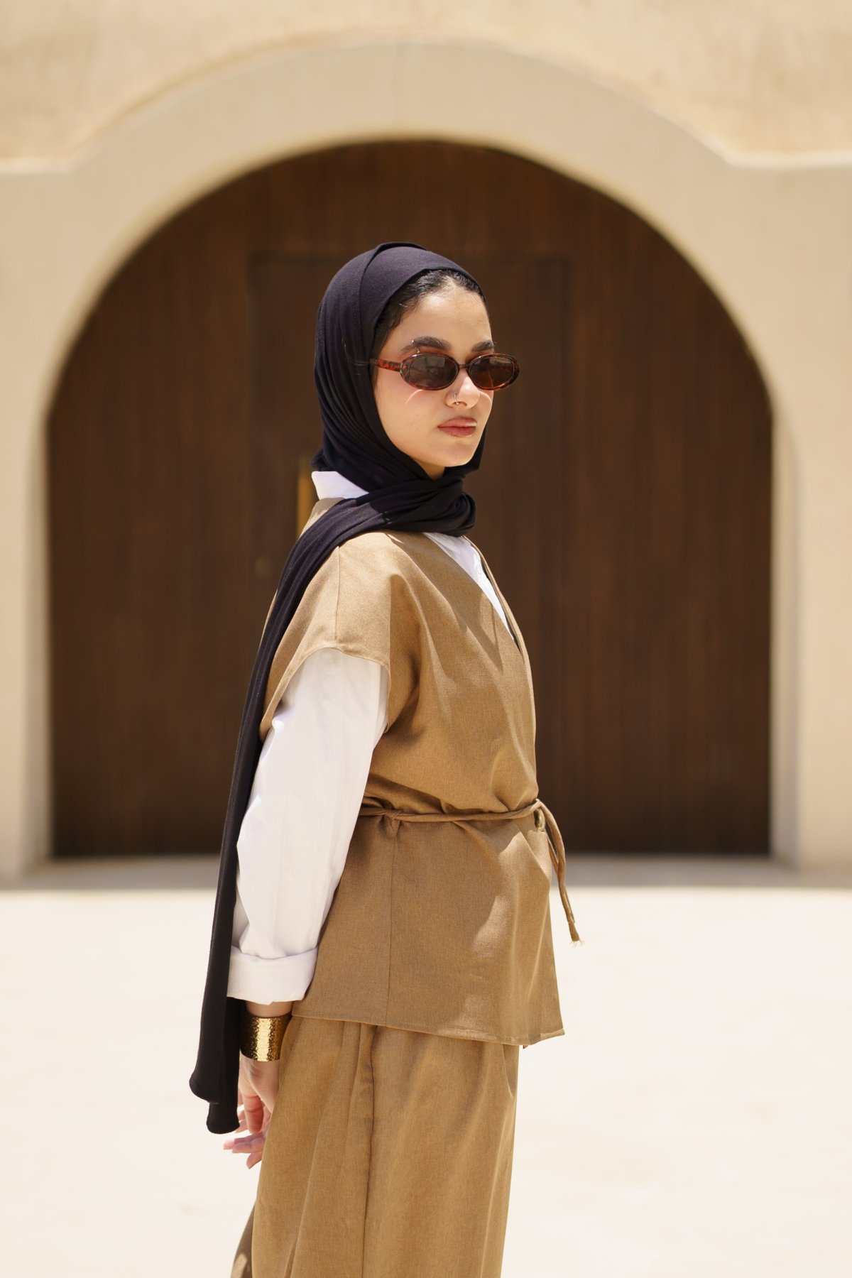 The elegant linen set - coffe