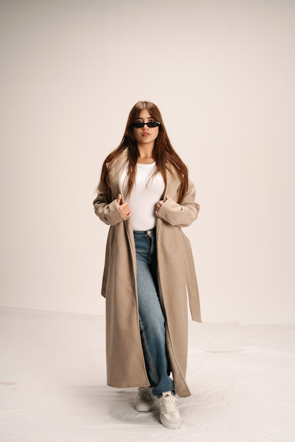 Long coat – khaki beige