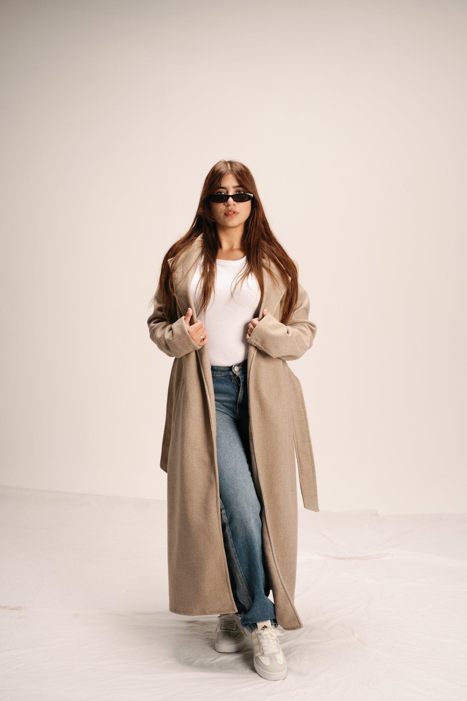 Long coat - khaki beige