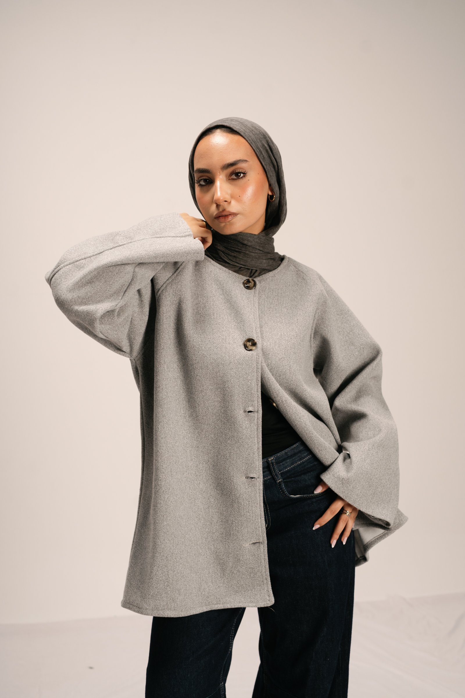 Short Overcoat – Grey