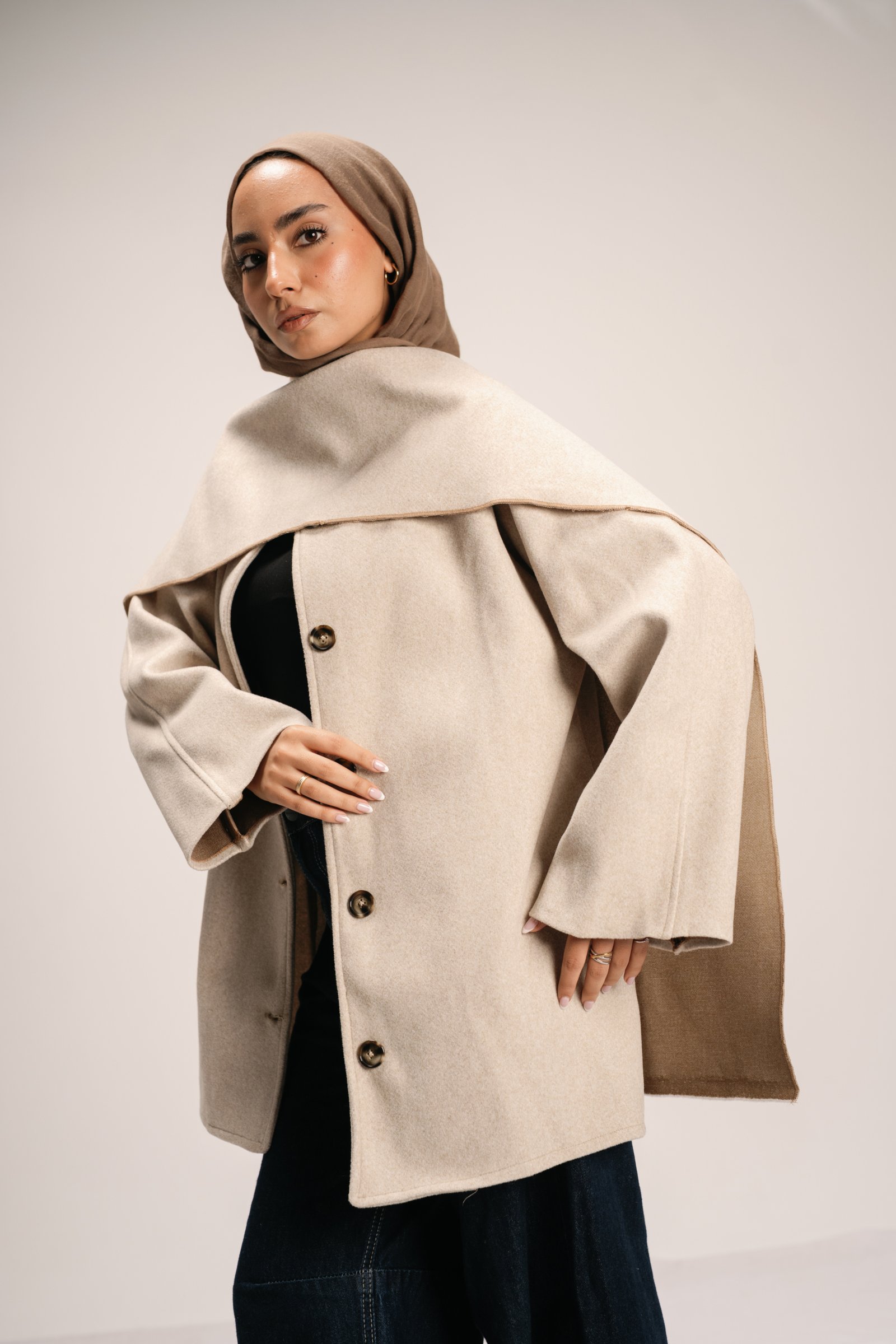 Short Overcoat – Beige