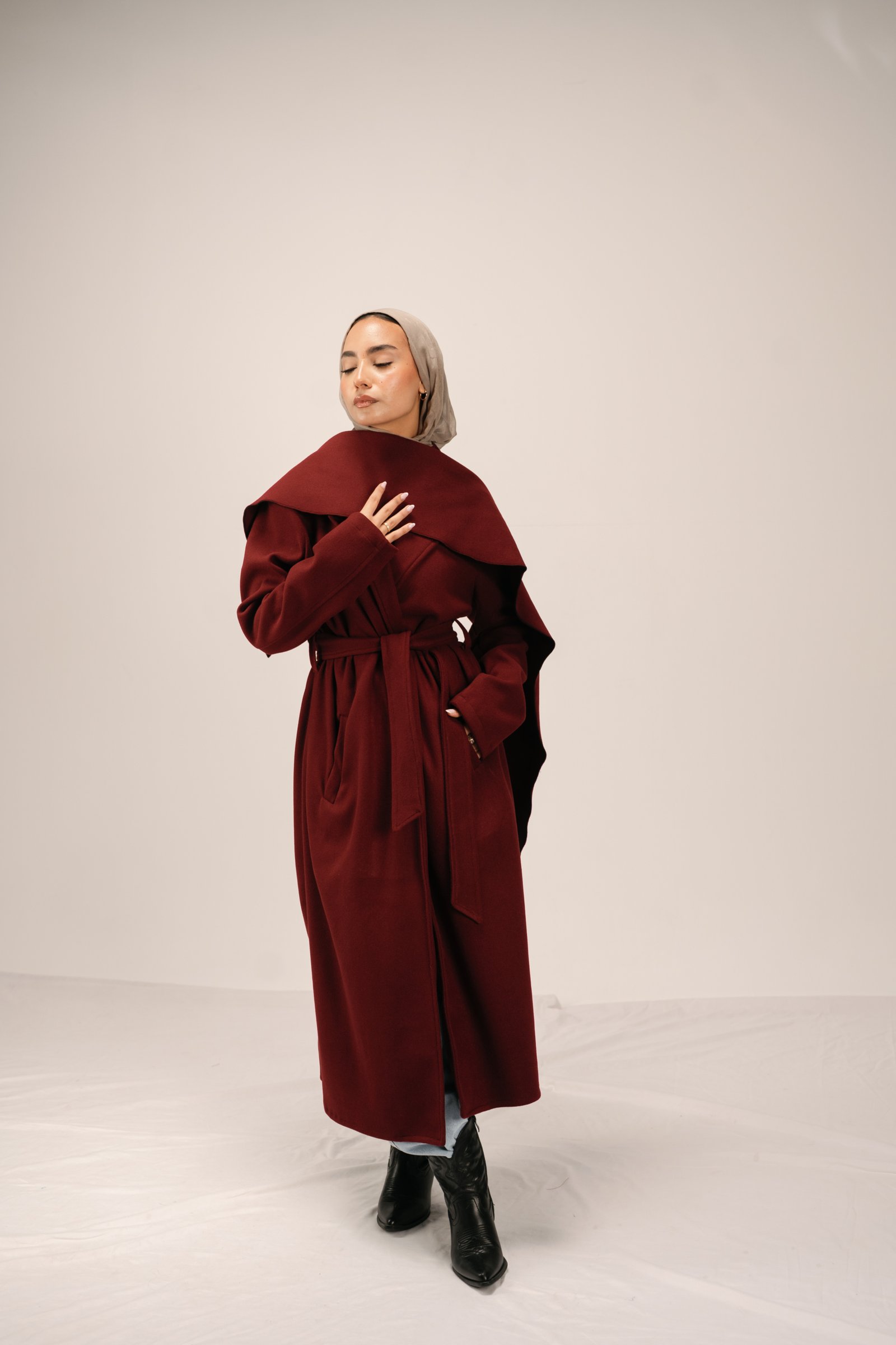 Long coat  - Burgundy
